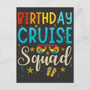 Postal Equipo de crucero de cumpleaños Vacaciones en cruc