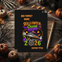 Equipo de crucero de Halloween 2026 Camisetas de c