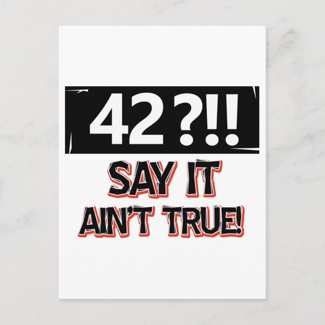 Postal Equipo de cumpleaños de 42 años (Anverso)