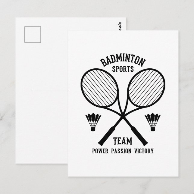Postal Equipo de deportes de bádminton (Anverso / Reverso)