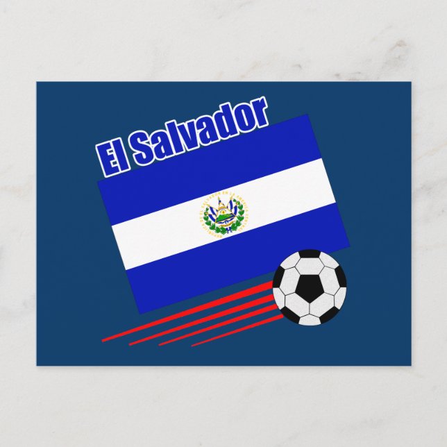 Postal Equipo de fútbol de El Salvador (Anverso)