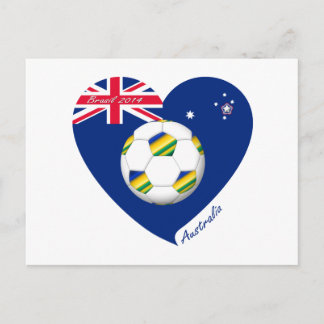 Postal Equipo de fútbol de oro y verde. Fútbol de "AUSTRA