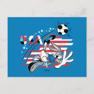 Postal Equipo de fútbol de USA con gráfico de BUGS BUNNY™