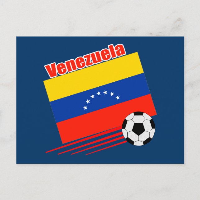 Postal Equipo de fútbol de Venezuela (Anverso)