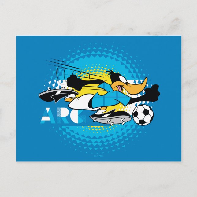 Postal Equipo de fútbol gráfico de Argentina con Pato Luc (Anverso)