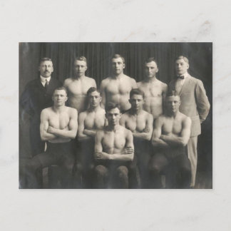 Postal Equipo de Lucha Antiguo Masculino