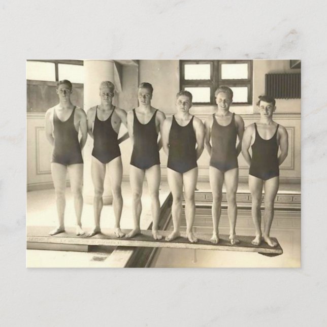 Postal Equipo De Natación De 1922 (Anverso)