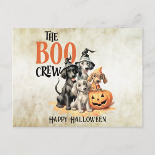 Postal Equipo de Perros Boo de Halloween Espeluznantes Na