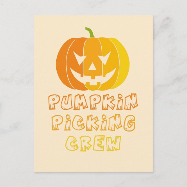 Postal Equipo de recogida de calabazas (Anverso)