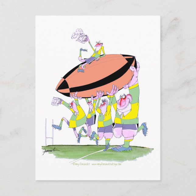 Postal equipo de rugby, tony fernandes (Anverso)