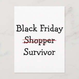 Postal Equipo de sobrevivientes del Black Friday Shopper 