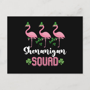 Postal Equipo de Traviesos Flamenco Leprechaun San Patric