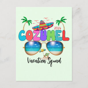 Postal Equipo de Vacaciones en Cozumel Sol, Arena y Recue