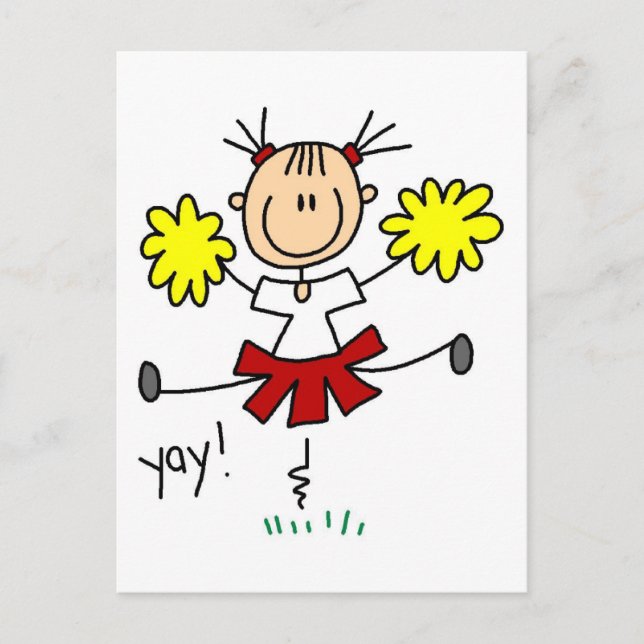 Postal Equipo de Yay vitoreando camisetas y regalos (Anverso)