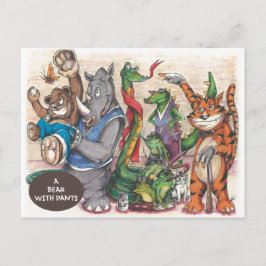 Postal Equipo del libro "A Bear with Pants"