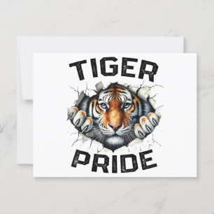 Postal Equipo deportivo de la Escuela de Tigres Retro del