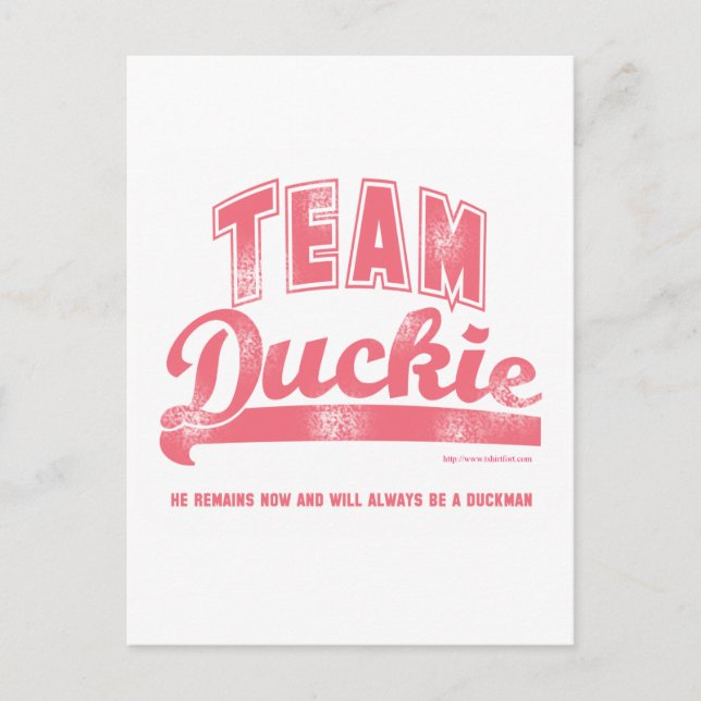 Postal Equipo Duckie (Anverso)