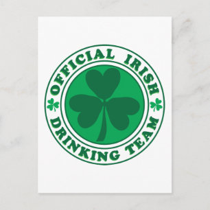 Postal Equipo irlandés de bebidas/Día de San Patricio