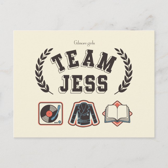 Postal Equipo Jess Gilmore Girls Diseño (Anverso)