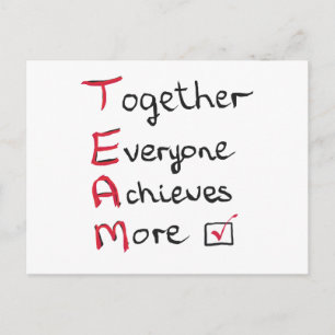 Postal Equipo - Juntos Todos Logran Más