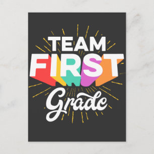 Postal Equipo Niños De Primer Grado Padres De Vuelta A La