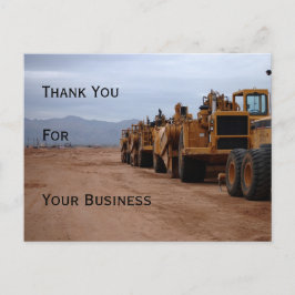 Postal Equipo pesado Gracias Postcard