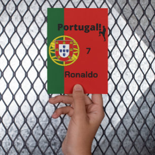 Postal Equipo Portugal Edición Bandera, personalizado