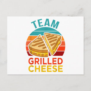 Postal Equipo Queso a la Parrilla Divertido Amante del Sa