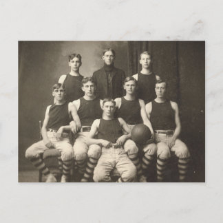 Postal Equipo Vintage de Baloncesto