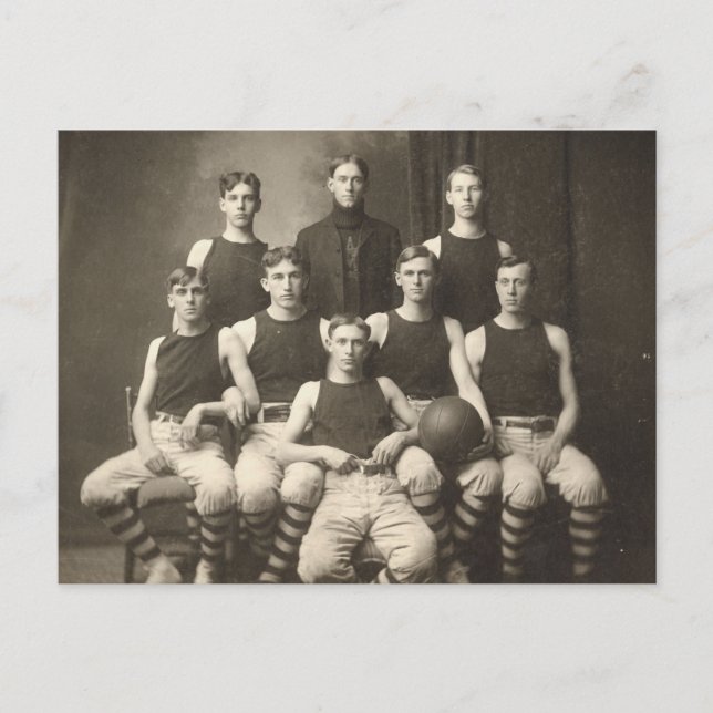 Postal Equipo Vintage de Baloncesto (Anverso)