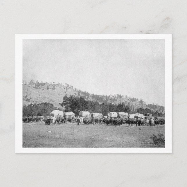 Postal Equipos de buceo y vagones en un valle del negro (Anverso)