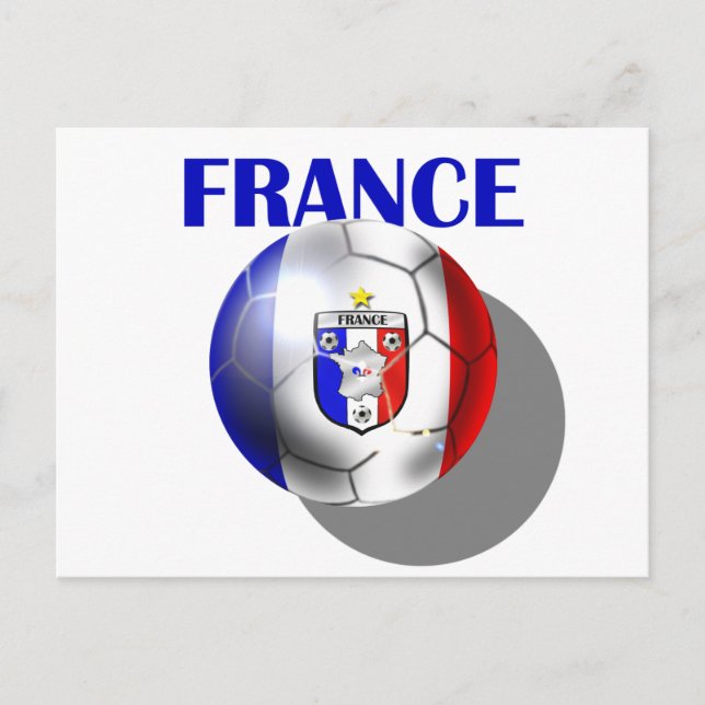 Postal Equipos de fútbol de Francia para hinchas de fútbo (Anverso)