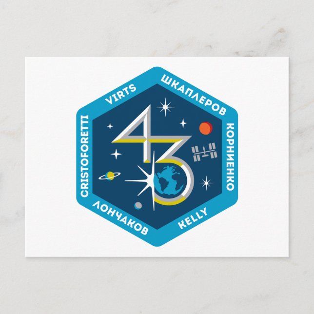 Postal Equipos de ISS: Expedición 43 (Anverso)