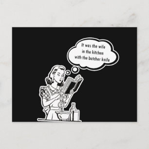Postal Era La Esposa Con El Cuchillo Del Carnicero