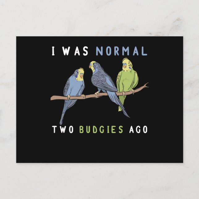 Postal Era Normal Dos Bugies Ago Budgie Bird (Anverso)