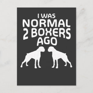 Postal Era normal hace 2 Boxers - Perro gracioso