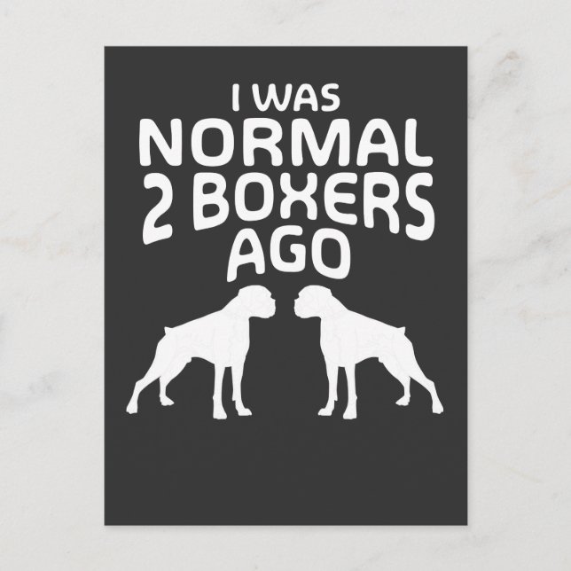 Postal Era normal hace 2 Boxers - Perro gracioso (Anverso)