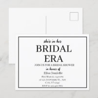 Era Nupcial Minimalista Moderna Ducha Nupcial Pers