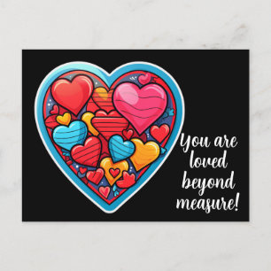Postal Eres amado El día de San Valentín de los corazones