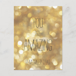 Postal Eres asombroso - Cita Inspiradora de oro