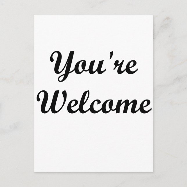 Postal Eres bienvenido (Anverso)