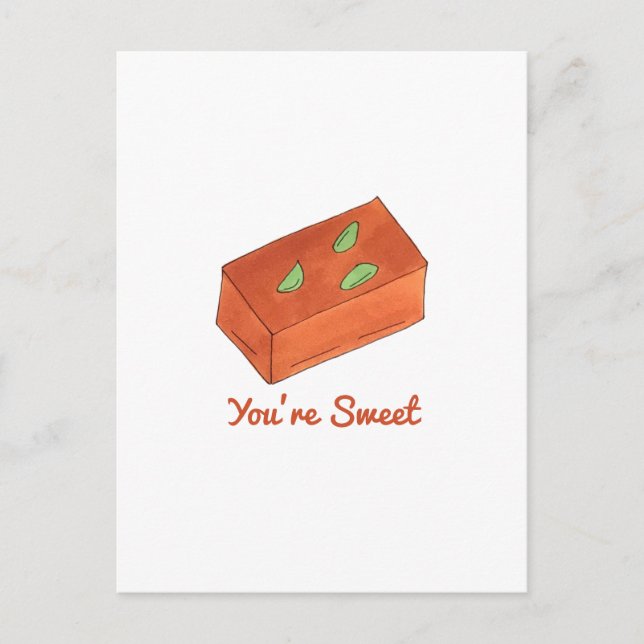 Postal Eres Dulce Comida India Dulces Mithai Paquete Myso (Anverso)