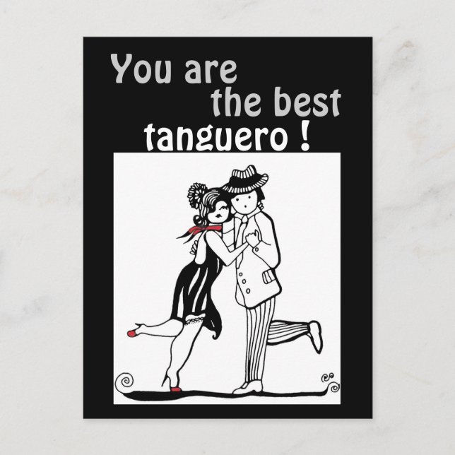 Postal Eres el mejor Tanguero Tango (Anverso)