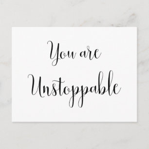 Postal Eres imparable, mensaje inspirador