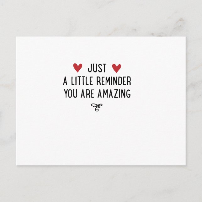 Postal Eres increíble. (Anverso)