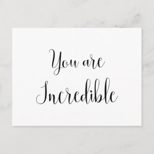 Postal Eres Increíble, Mensaje Inspirador