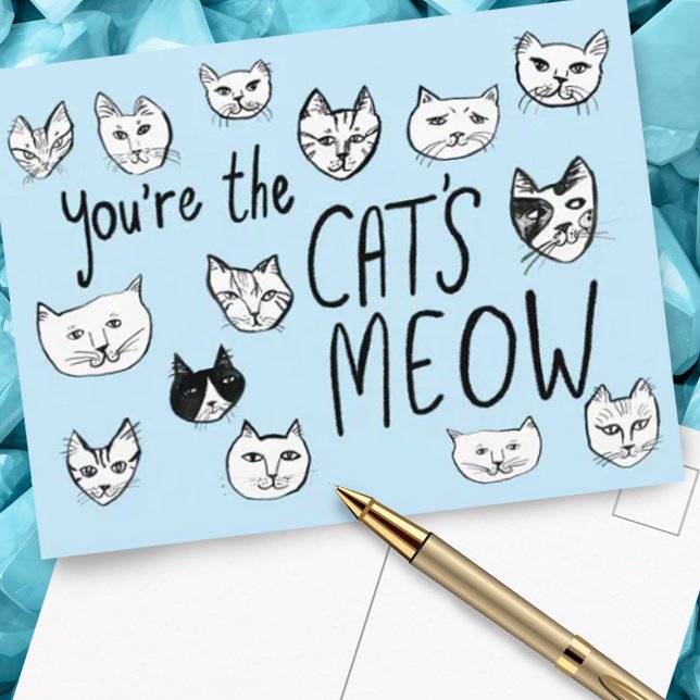 Postal ERES LA CREMA Cute Kittens  (Cute cats postcard "you're the cat's meow" friendship, love, birthday, valentine.)