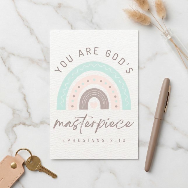 Postal Eres la obra maestra de Dios Efesios 2:10 (Share a message of faith and love.)