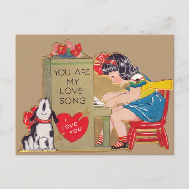 Postal Eres mi canción de amor (Anverso)