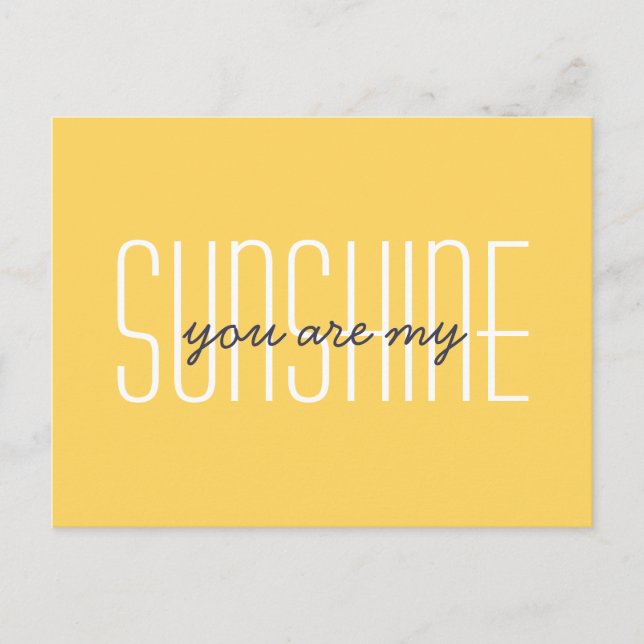 Postal Eres Mi Cita Sunshine Typography Sunny Yellow (Anverso)